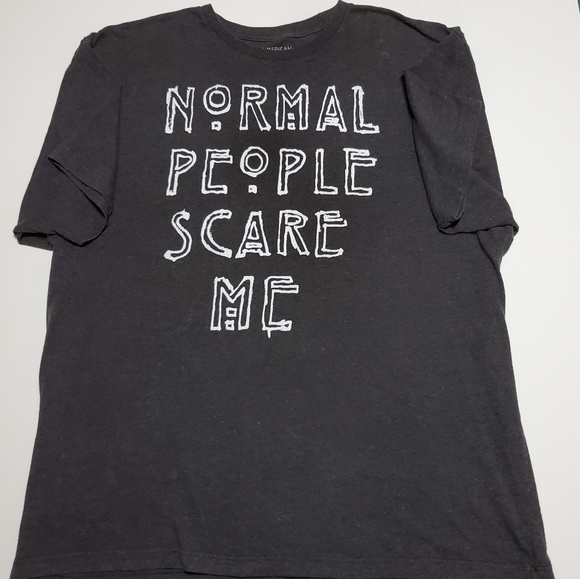 American Horror Story "Normal People Scare Me" Gray & White  Graphic Tee Size 3x - Picture 1 of 4
